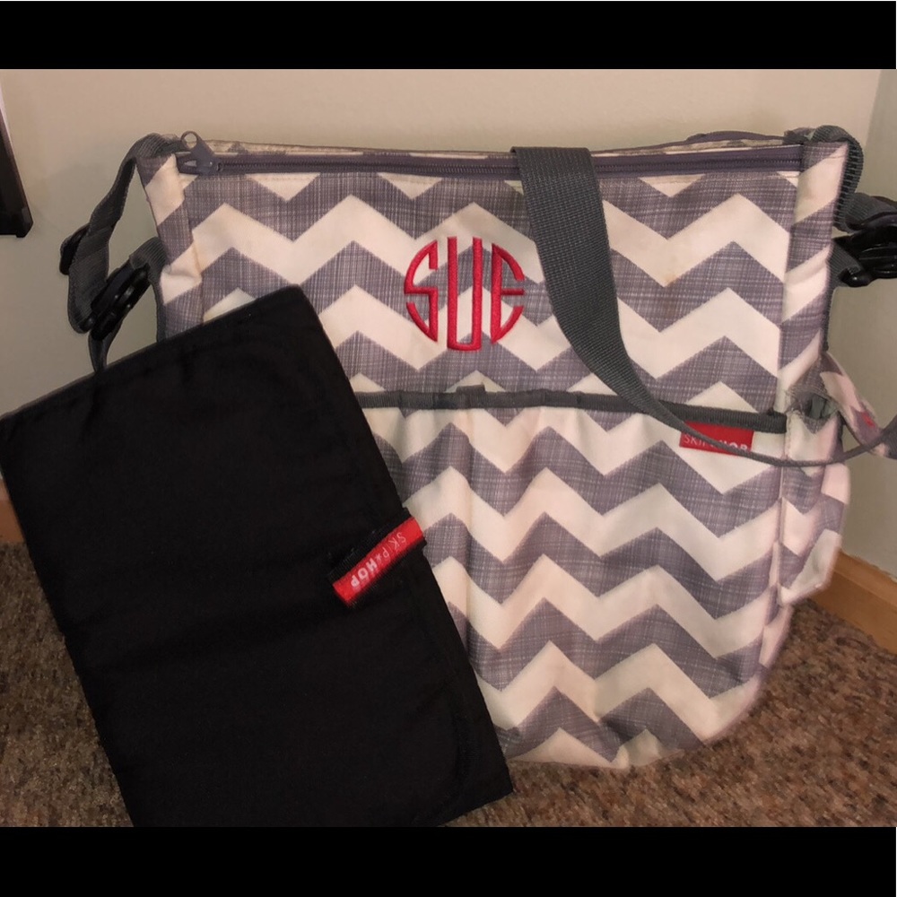 Skip Hop diaper bag with changing pad
